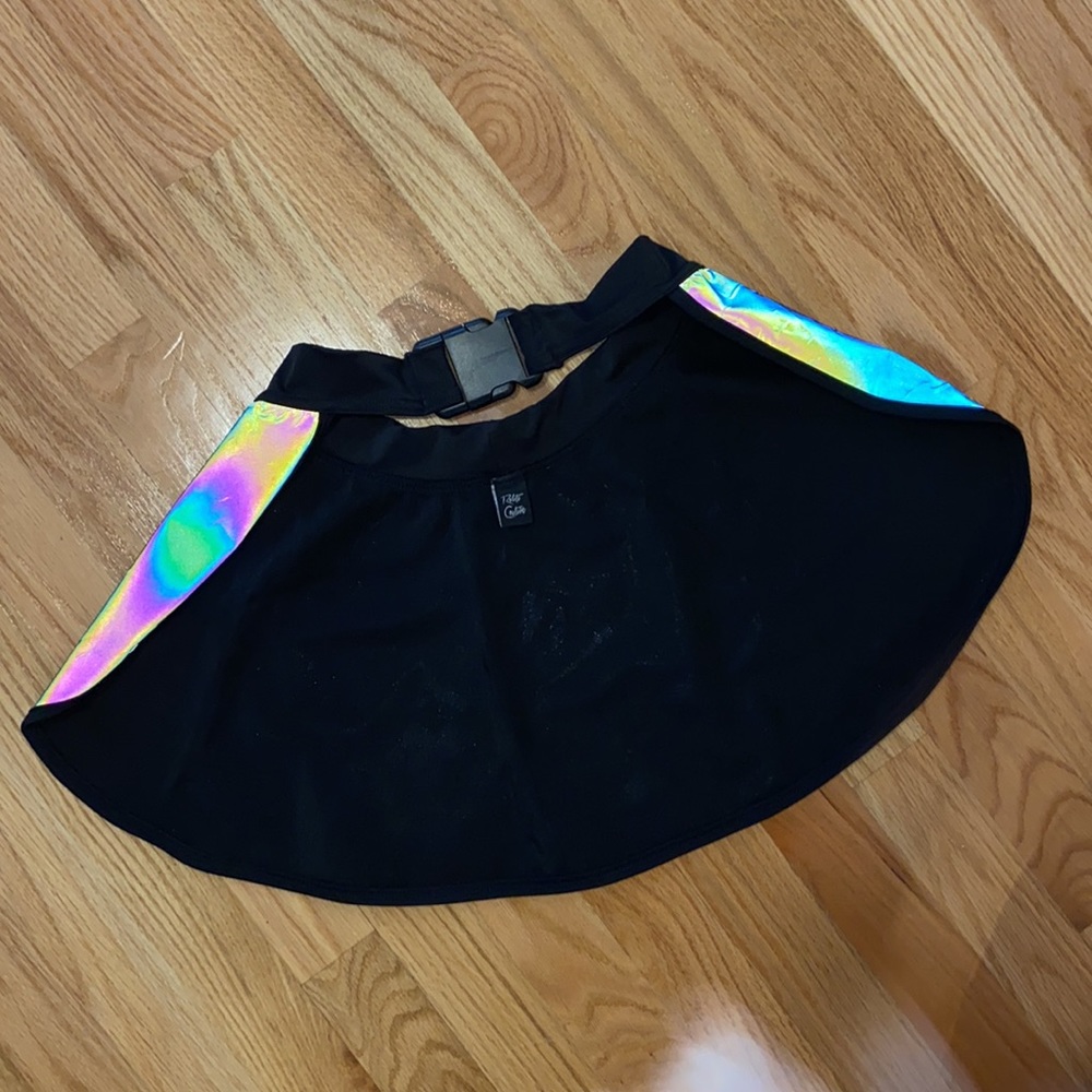 Reflective Half Skirt with Buckle Closure - Rolita Coture - Picture 3 of 6